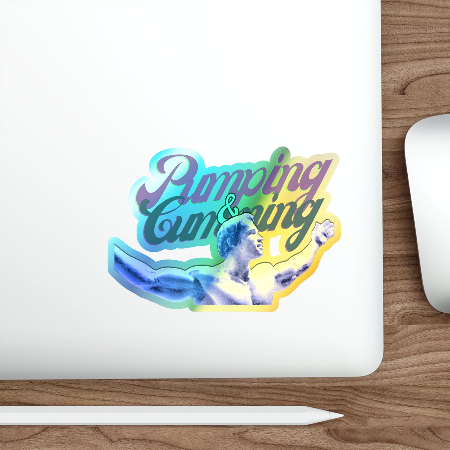 Get Pumped Holographic Die-cut Stickers