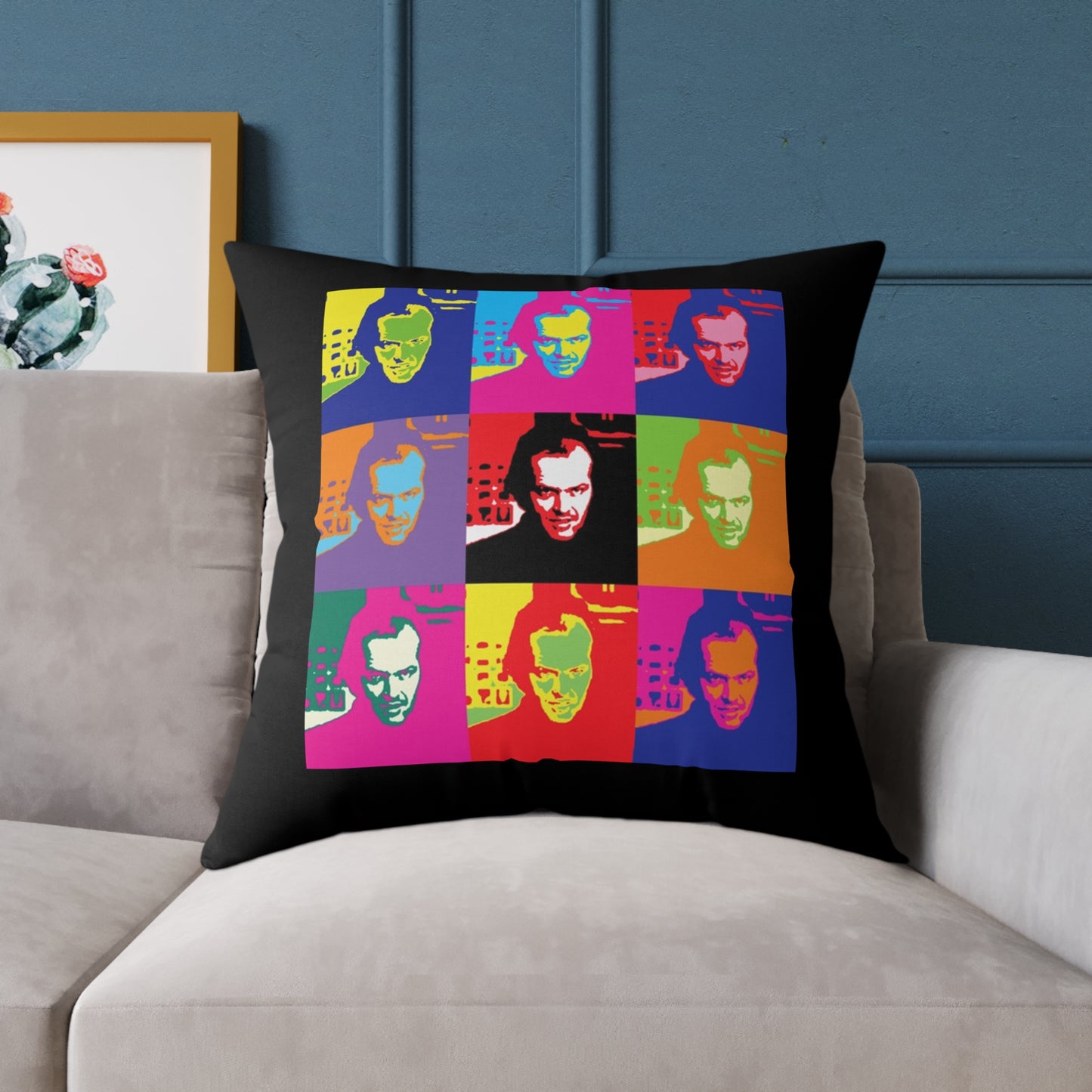 Pop Art Jack Torrance Square Poly Canvas Pillows