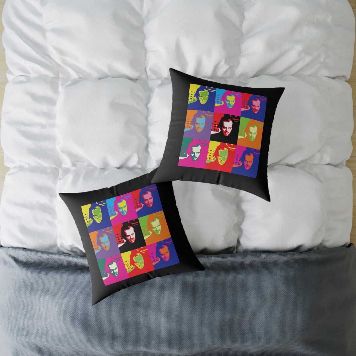 Pop Art Jack Torrance Square Poly Canvas Pillows