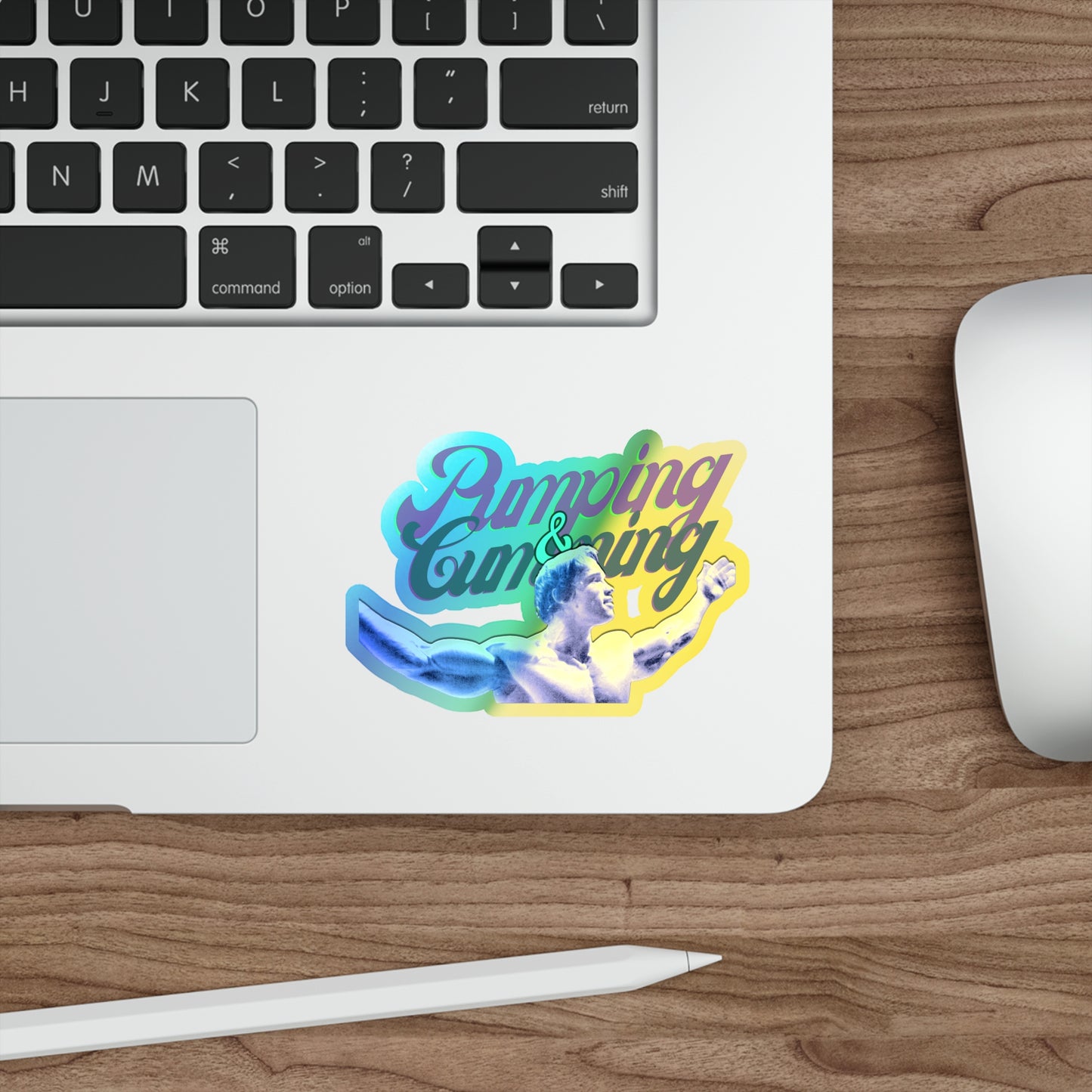 Get Pumped Holographic Die-cut Stickers