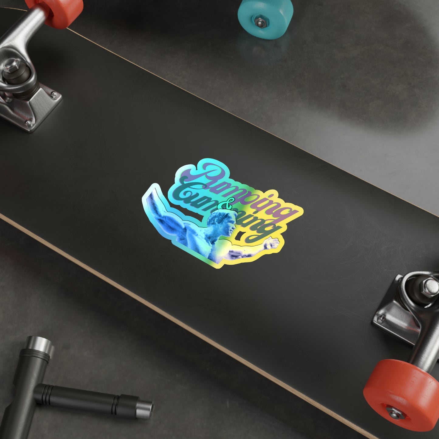 Get Pumped Holographic Die-cut Stickers