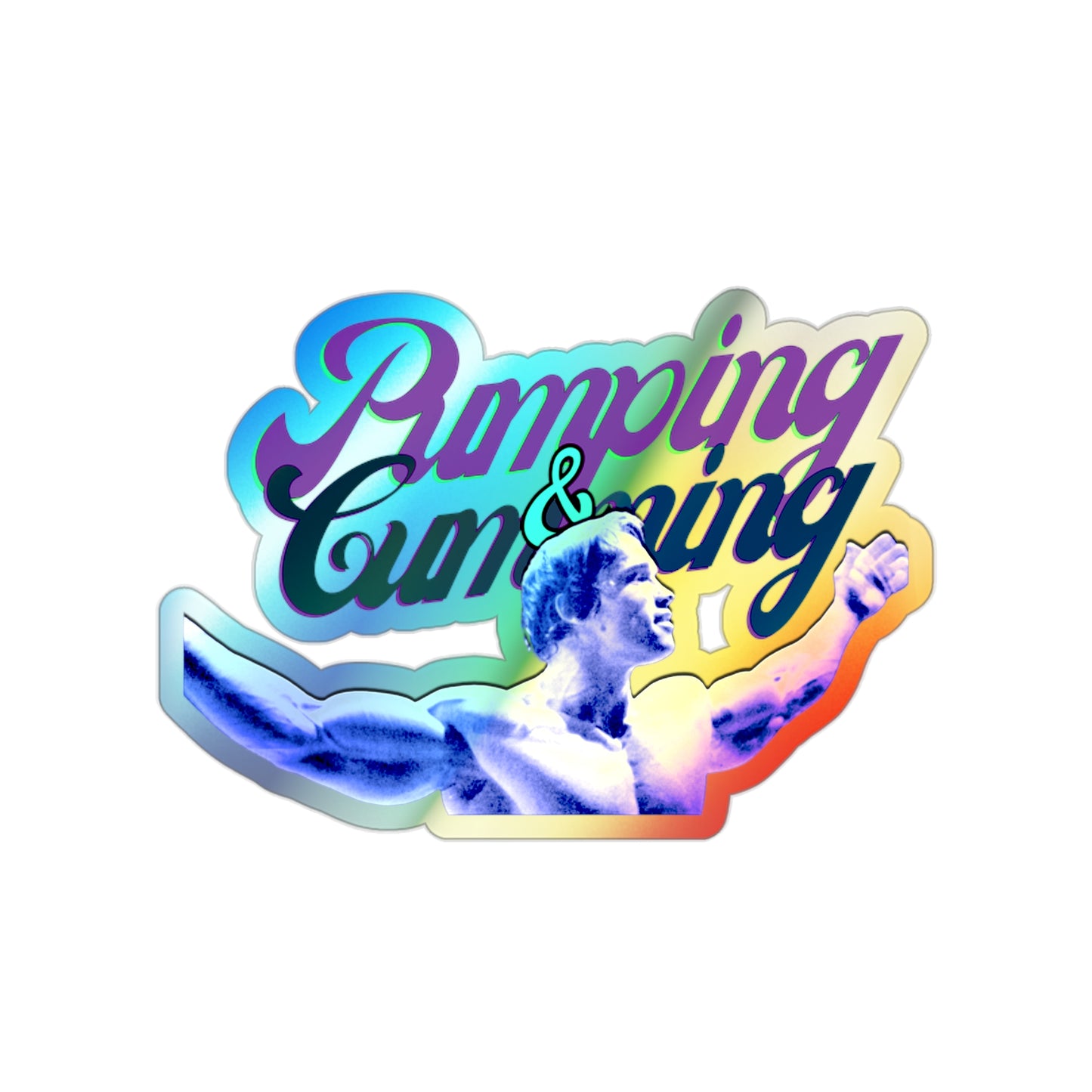 Get Pumped Holographic Die-cut Stickers