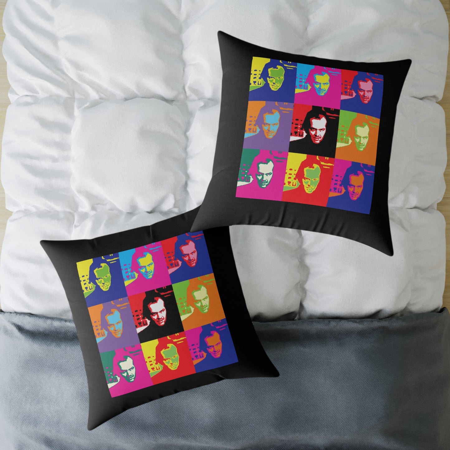 Pop Art Jack Torrance Square Poly Canvas Pillows