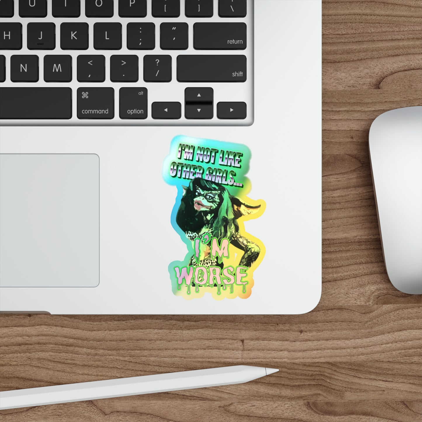 Not Like Other Girls Greta Gremlin Holographic Sticker