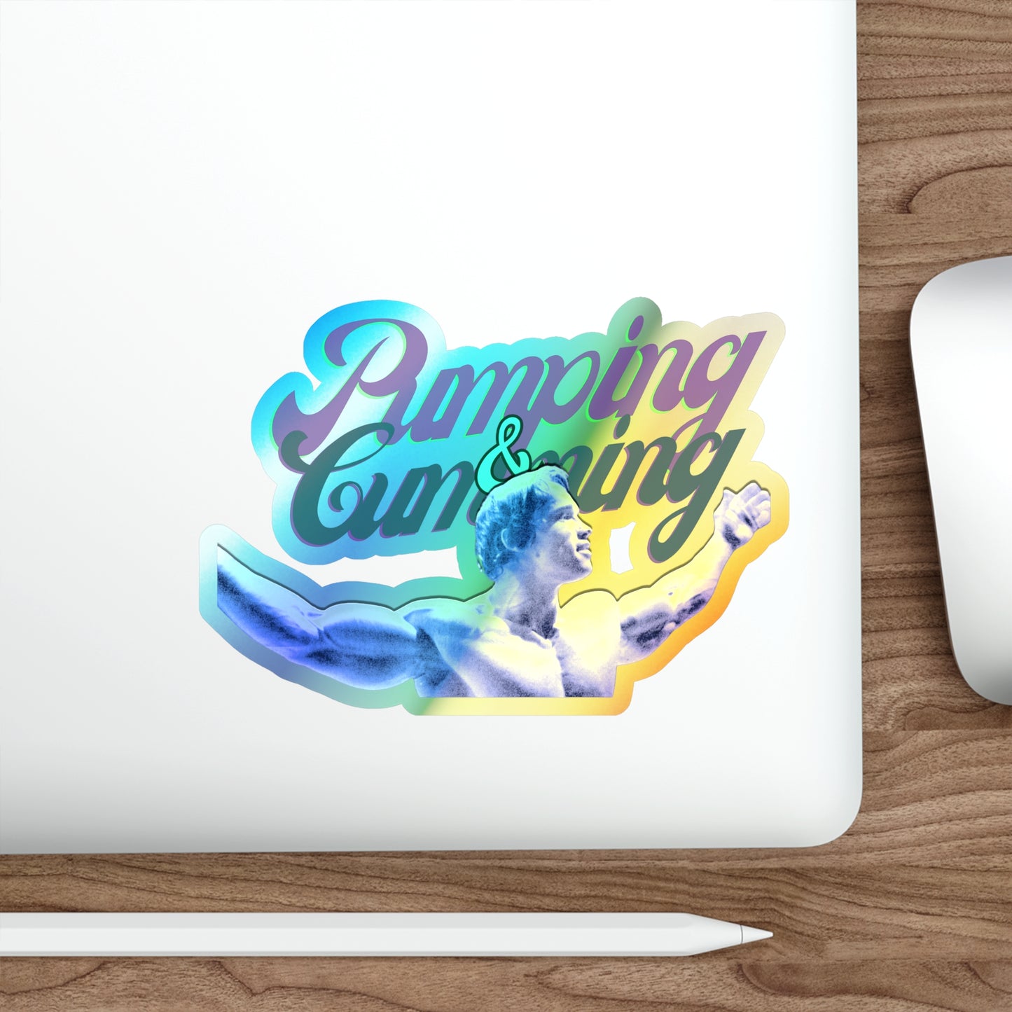 Get Pumped Holographic Die-cut Stickers