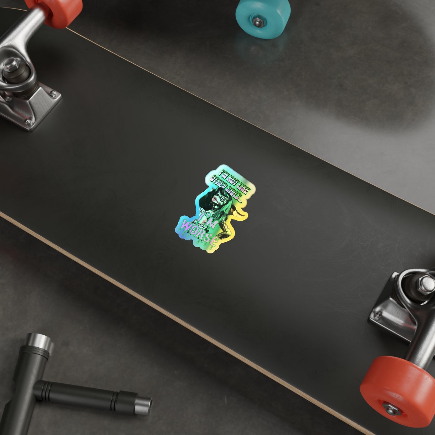 Not Like Other Girls Greta Gremlin Holographic Sticker