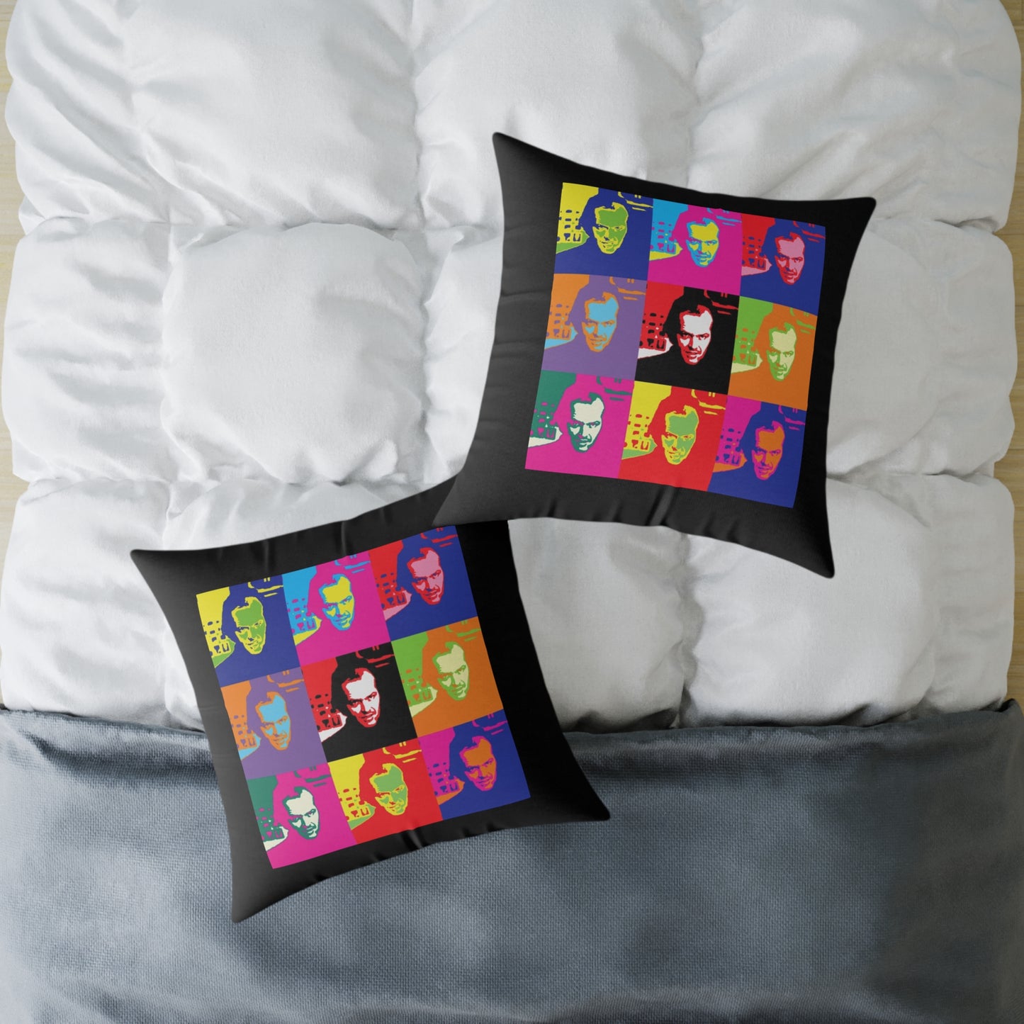 Pop Art Jack Torrance Square Poly Canvas Pillows