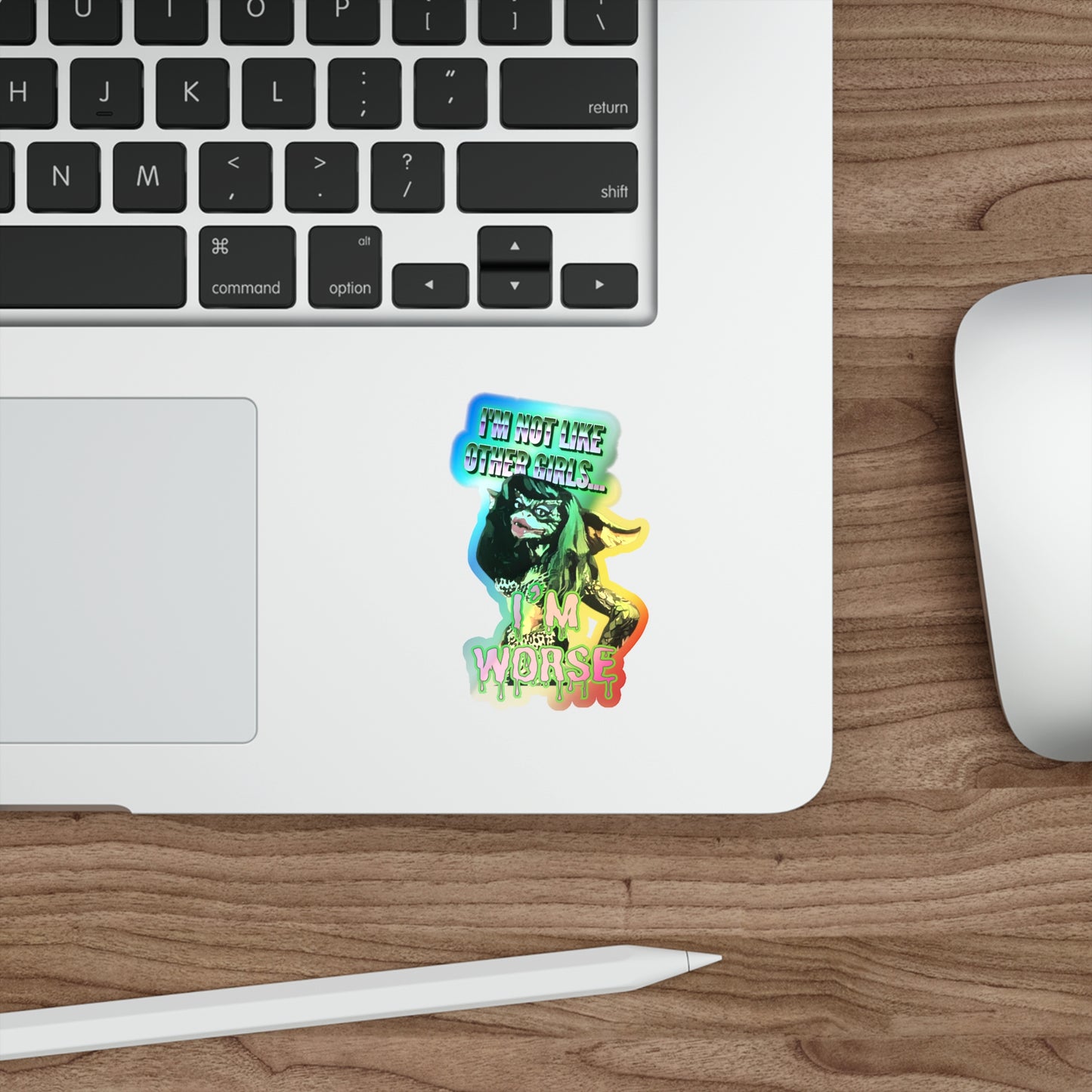 Not Like Other Girls Greta Gremlin Holographic Sticker