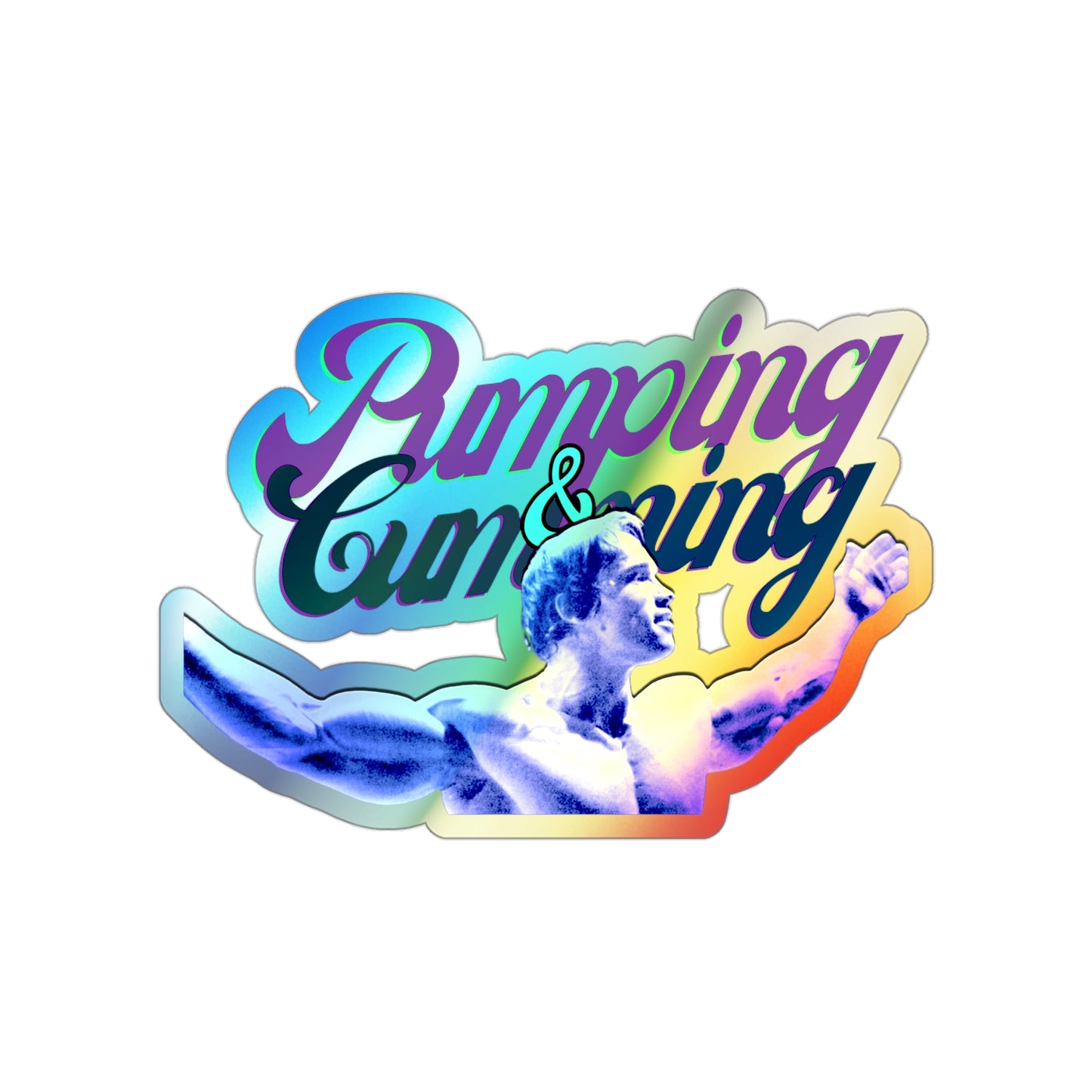 Get Pumped Holographic Die-cut Stickers