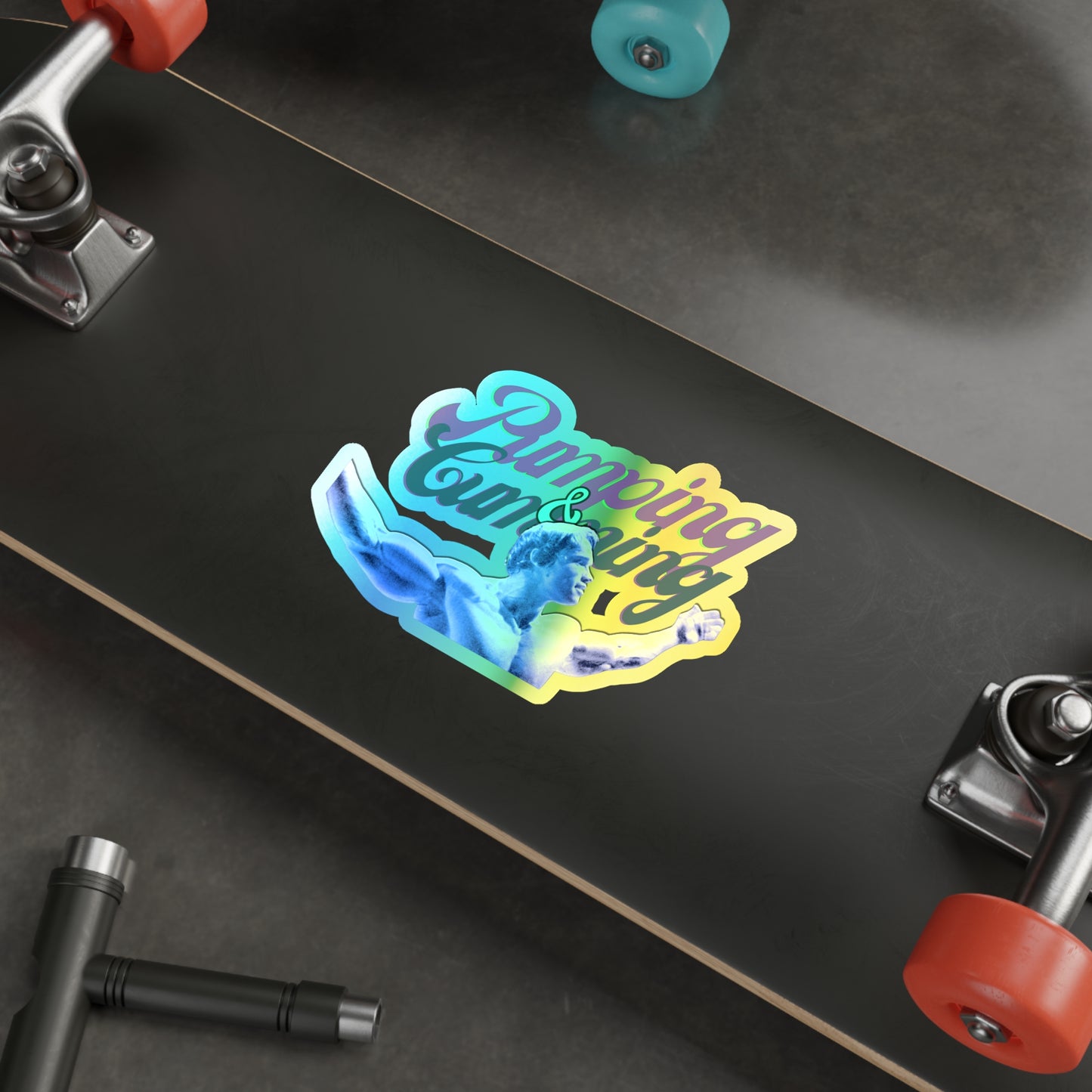 Get Pumped Holographic Die-cut Stickers