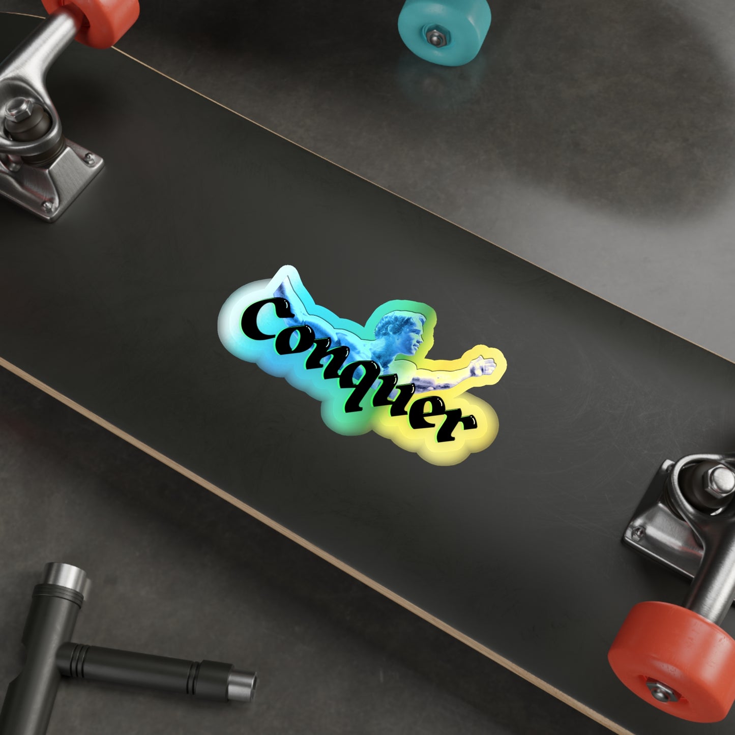 Conquer Like Schwarzenegger Die-cut Sticker