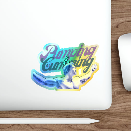 Get Pumped Holographic Die-cut Stickers