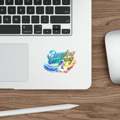 Get Pumped Holographic Die-cut Stickers